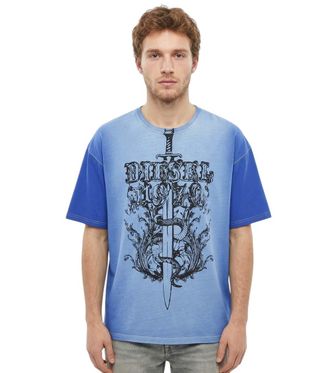Diesel Blue Graphic Print T-Shirt