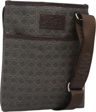 Ferragamo Gancini Shoulder Bag Canvas Canvas Shoulder Bag Bag (Pre-Owned)