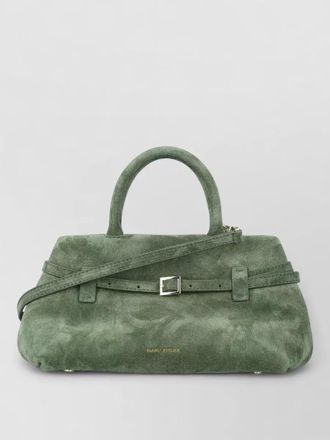 Manu Atelier cambon shoulder bag suede top handle strap