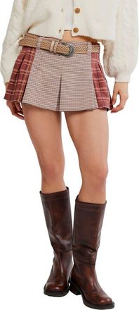 Free People Sherry Pleated Miniskirt in Rose Combo at Nordstrom, Size 14