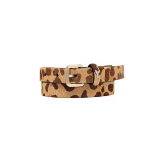 Patrizia Pepe Cintur&oacute;n de piel con estampado de leopardo - Accessories - Mujer - Marr&oacute;n - XS