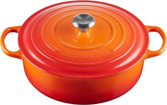 LE CREUSET Signature 6 3/4-Quart Round Wide French/Dutch Oven in Flame at Nordstrom
