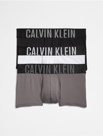 Calvin Klein Mens Intense Power Micro 3-Pack Low Rise Trunk - Multi - XL