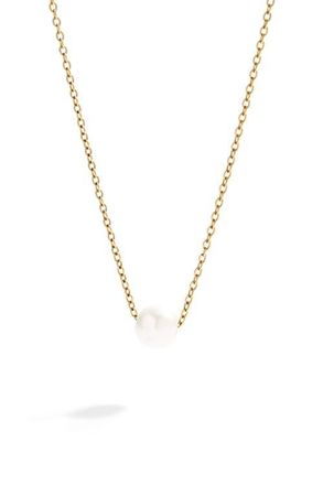 Mint & Lily Floating Pearl Necklace in Gold-Tone at Nordstrom