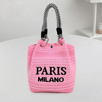 Generic Tote Bags for Women - Woven Fashionable fortune Knitted Handbag Stylish Tote Bag for Women Elegant Durable Polyester Accessory