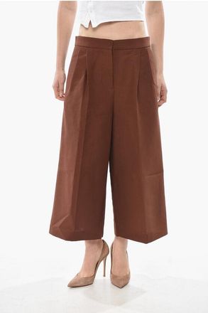 Marni Pantaloni Gaucho in Cotone con Tasche a Filo taglia 44