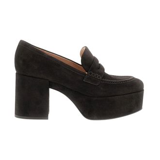 Gianvito Rossi Penny Moccasin with Platform Sole - female - Gianvito Rossi - High Heel Shoes - Brown - 5 1/2 UK - Shoes