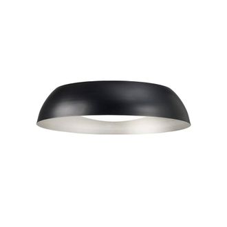 Netlighting Argenta Flush Ceiling Large LED 3000lm Black Silver White Acrylic