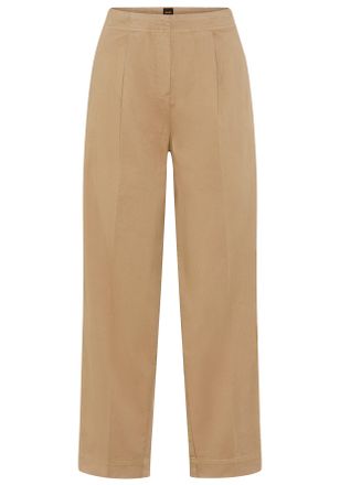Boss Orange by Hugo Boss Chinohose BOSS ORANGE Taquina Premium Damenmode, Damen, Gr. 36, N-Gr, rust, copper 222, Twill, Obermaterial: 98% Baumwolle, 2% Elasthan, unifarben, la