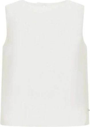 Herno Blusa dettagli fiocchi - Dames - Tops zonder mouwen - Wit - L - Katoen - Tops