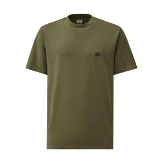 C.P. Company Logo Patch T-Shirt - male - C.P. Company - T-Shirts - Green - XL - Tops