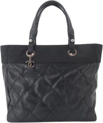Chanel Pre-owned Nylon Tote Bag - Dames - Vintage Shopper - Zwart - ONE Size - Nylon - Vintage