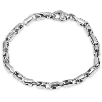 Pompeii3 Mens Link 14k Gold (46gram) or Platinum (74gram) 5.5mm Byzantine Bracelet 8.5
