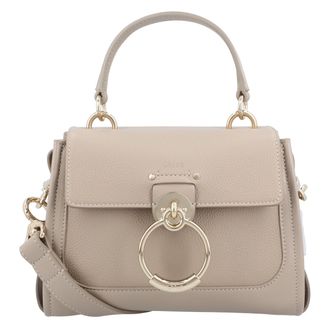 Chloé Chloé Womens Mini Tess day bag in grained & soft leather - Grey Calfskin - One Size