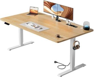 OEM Hlonone Escritorio Asistente Elevable El&eacute;ctrico, 160 X 80 Cm Mesa Regulable En Altura, Escritorio Ajustable En Altura El&eacute;ctrico, Color Arce