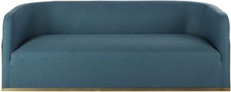 Maisons du monde Banco profesional de 3 plazas en azul verdoso y dorado