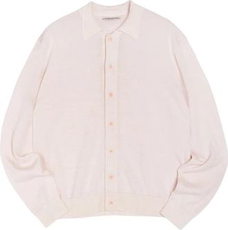 Ymc You Must Create Gebreide Cardigan met Kraag - Heren - Vesten - Roze - XL - Katoen - Truien & Vesten
