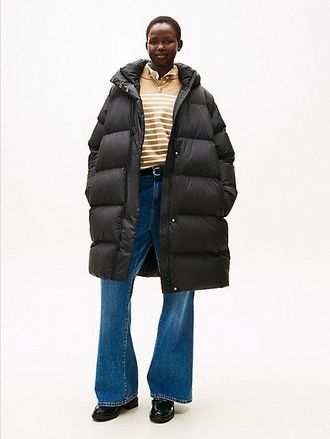 Tommy Hilfiger Abrigo con capucha Curve de plum&oacute;n