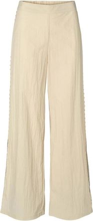 Rue de Femme Mea Wijde Broek - Dames - Wijde Broeken - Beige - XS - Katoen - Broeken