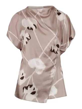 SOEUR Silk twill fedora blouse