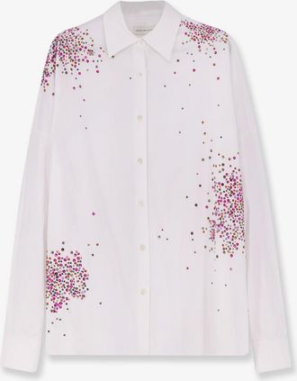 Dries Van Noten Camicia Casia in cotone con dettaglio paillettes multicolore - DRIES VAN NOTEN - gender_Woman