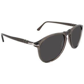 Persol Dark Gray Pilot Mens Sunglasses PO9649S 1103B1 55