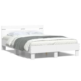 Berkfield Home Bed Frame without Mattress White 120x200 cm | Size: Small Double