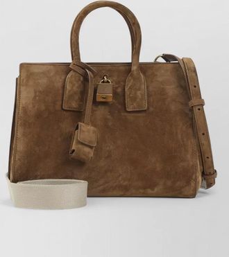 Saint Laurent sac de jour suede leather tote bag