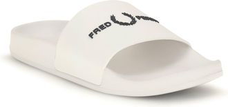 Fred Perry Mens Rubber Slides White Sandal