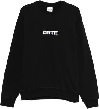 Arte Sweater met logoprint - Zwart