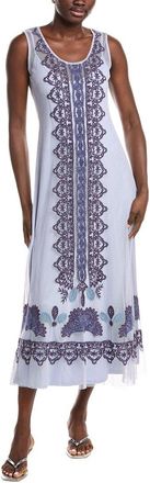 Johnny Was Petite Bitola Mesh Maxi Slip Dress