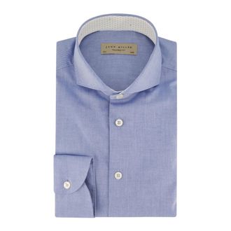 John Miller Heren, Overhemden, Blauw, Maat: 8XL Katoen