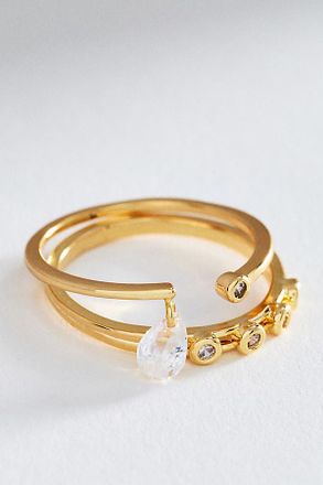 Anthropologie Stacked Adjustable Rings, Set of 2