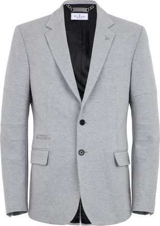 Philipp Plein Blazer Fleece Set - Heren - Blazers - Grijs - 2XL - Tweed - Jassen