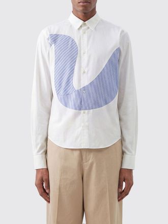 Comme Des Gar&ccedil;ons Striped Long-Sleeved Cotton Shirt