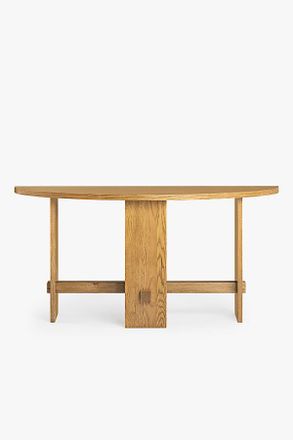 Anthropologie Saguaro Oak Demi-Lune Console Table