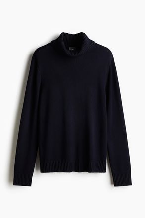 H&M Turtleneck-Pullover aus Wollmix - Blue