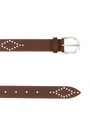 Isabel Marant Womens Brown Leather Liliana Belt Cognacsilver Cinture