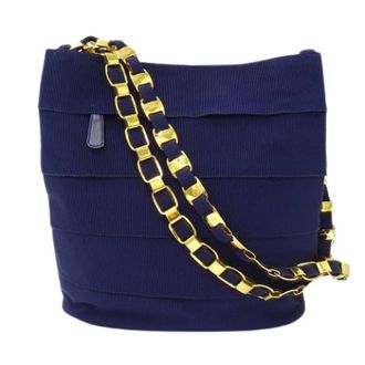 Ferragamo Pre-owned Shoulder Bag - Dames - Vintage Schoudertas - Blauw - ONE Size - Nylon - Vintage