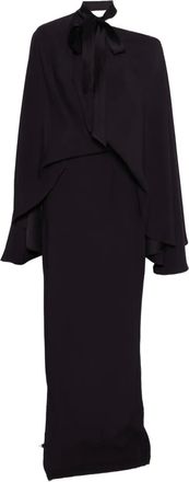 Taller Marmo Brooks maxi-jurk met gestrikte hals - Paars