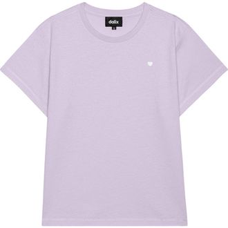 Dalix Womens Lil Heart Lightweight High Waisted Tee in Lavender at Nordstrom, Size X-Large