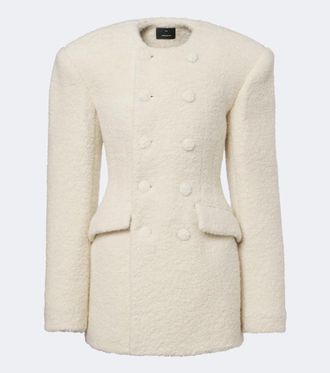 Wardrobe.NYC Abito blazer in misto alpaca e lana boucl&eacute;