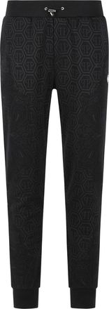 Philipp Plein Hose Paisley aus schwarzer Baumwollmischung