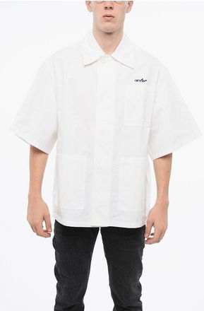 Off-white Boxy Fit Cotton Short Sleeved Shirt size 46
