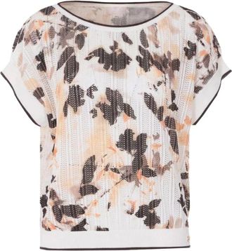 Liu Jo Maglia chiusa - Dames - Ronde hals truien - Bruin - S - Truien & Vesten