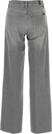 7 For All Mankind Womens Grey Stretch Denim Lotta Jeans Grigio