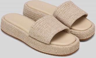 Marc O'Polo Sandale aus Strohgeflecht Modell LARISSA in Ecru, Gr&ouml;&szlig;e 36