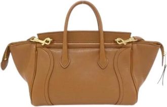 Celine Pre-owned New Little Luggage Lambskin Bag - Dames - Vintage Handtas - Bruin - ONE Size - Leer - Vintage