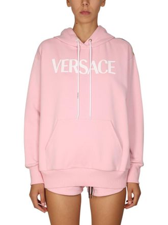 Versace Pink Logo Hood Sweatshirt