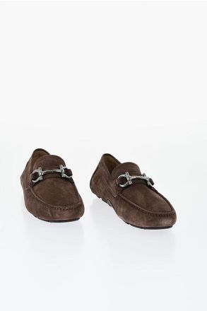 Ferragamo Suede Loafers PARIGI with Front Bit size 40